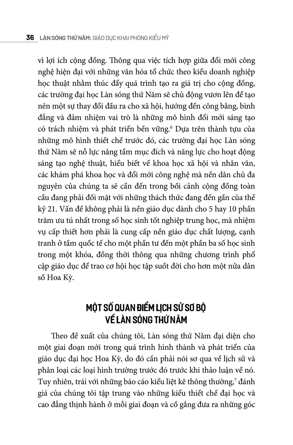 làn sóng thứ năm: giáo dục khai phóng kiểu mỹ