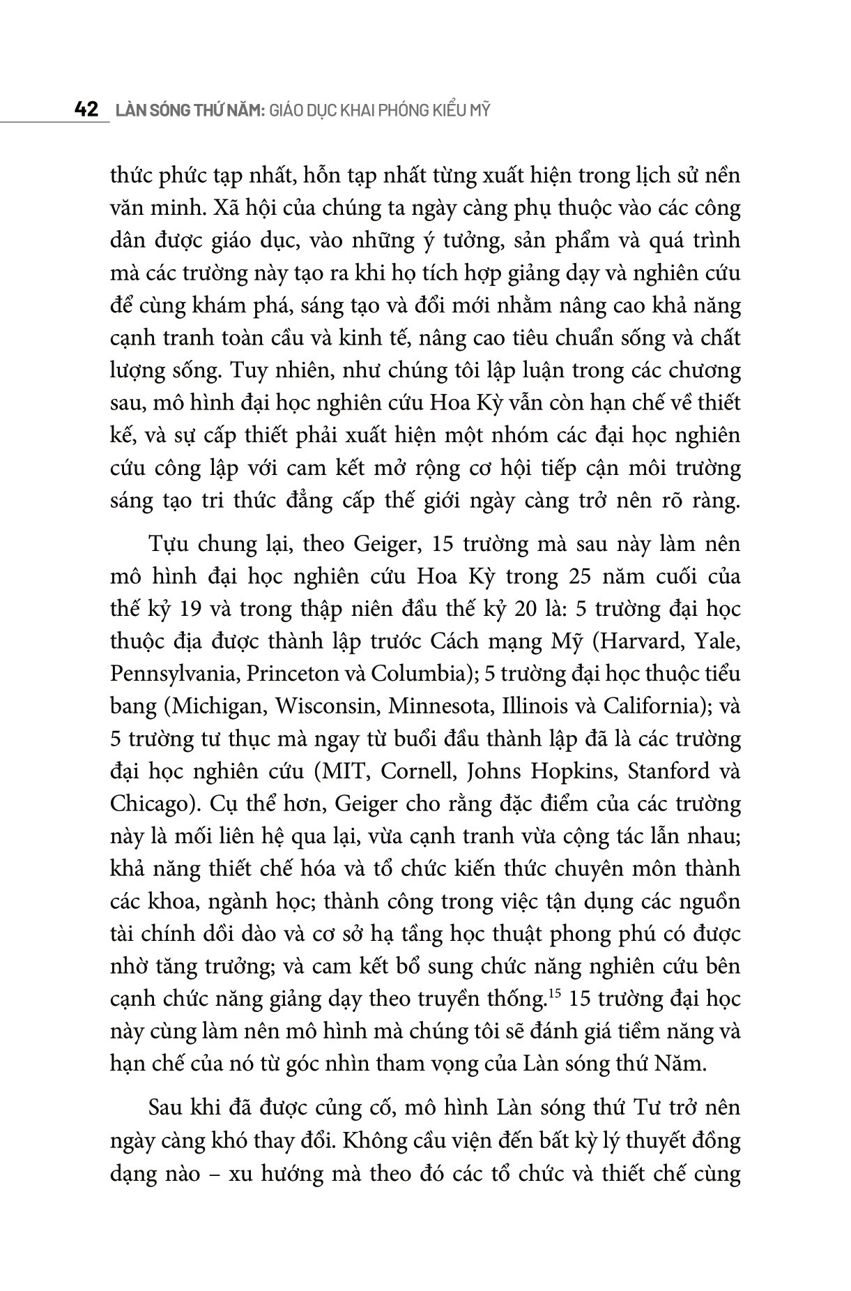 làn sóng thứ năm: giáo dục khai phóng kiểu mỹ