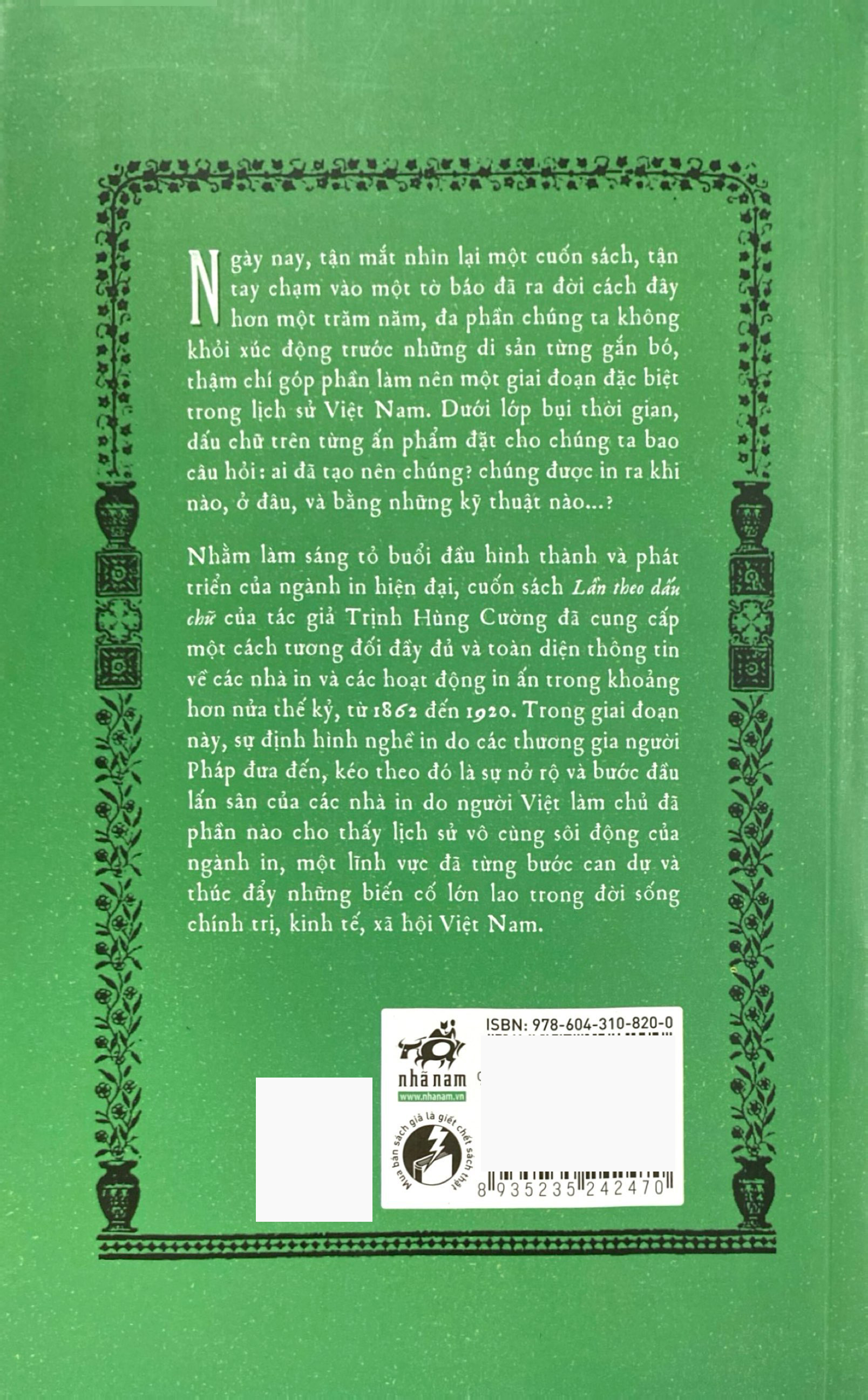 lần theo dấu chữ - thời kỳ đầu in ấn sách báo chữ latinh ở việt nam (1862-1920)