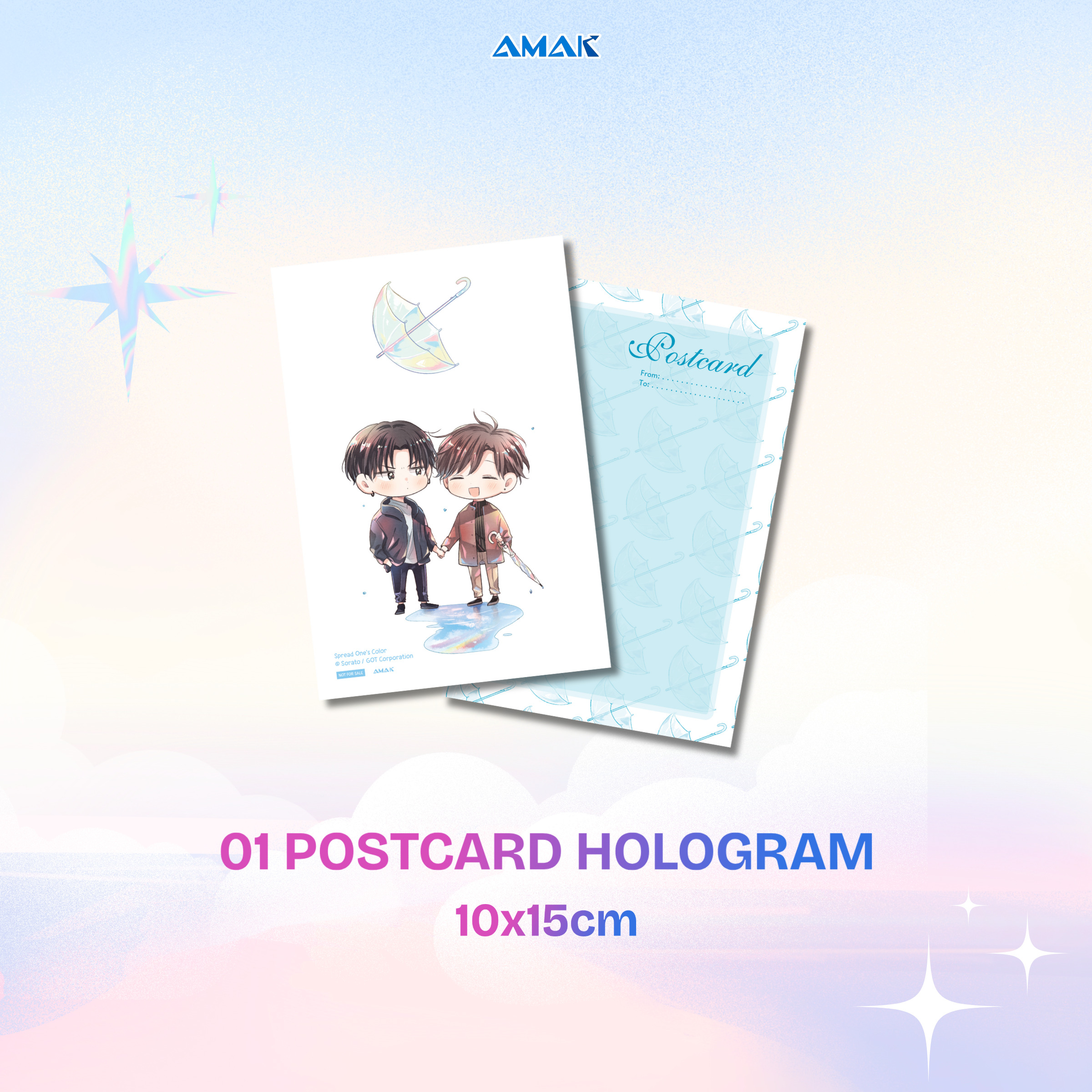 Lan Toa Sac Mau - Tang Kem Hologram Postcard