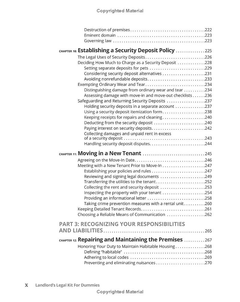 landlord's legal kit for dummies