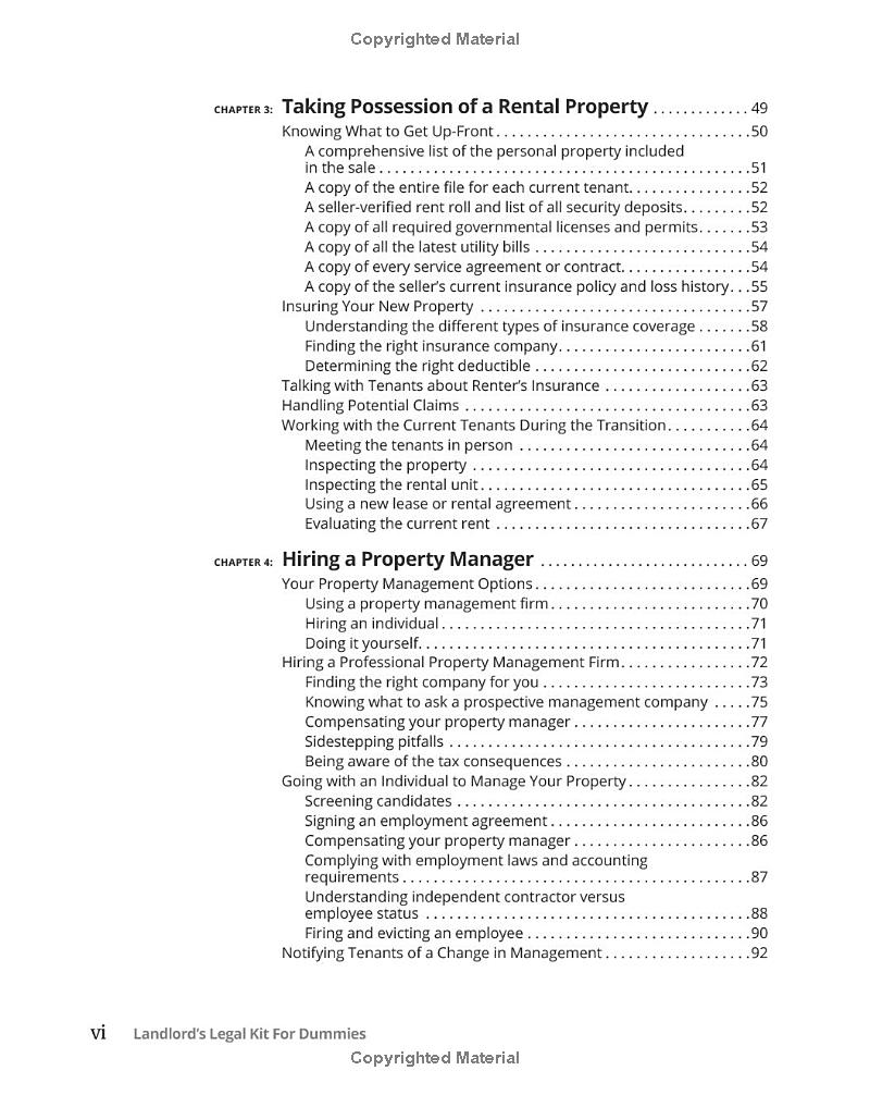 landlord's legal kit for dummies