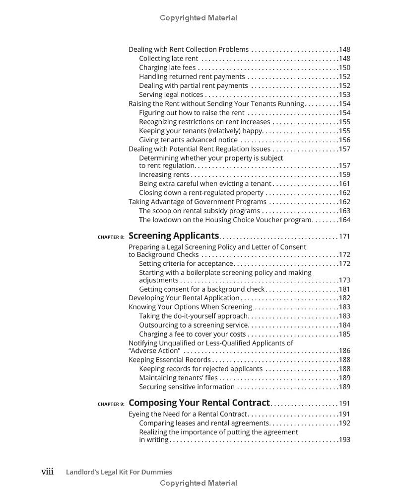 landlord's legal kit for dummies