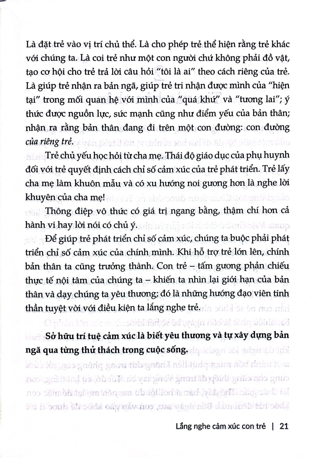 lắng nghe cảm xúc con trẻ