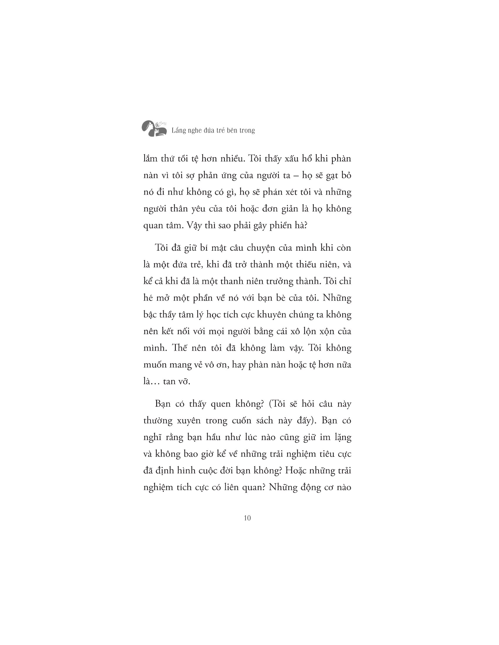 lắng nghe đứa trẻ bên trong