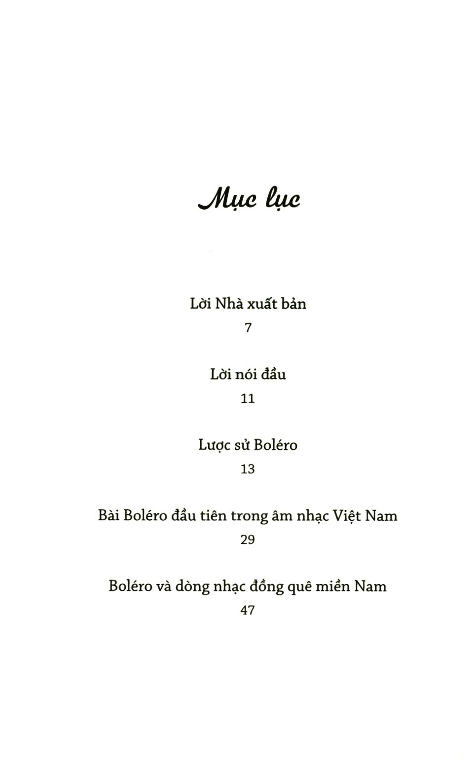 lắng nghe giai điệu bolero