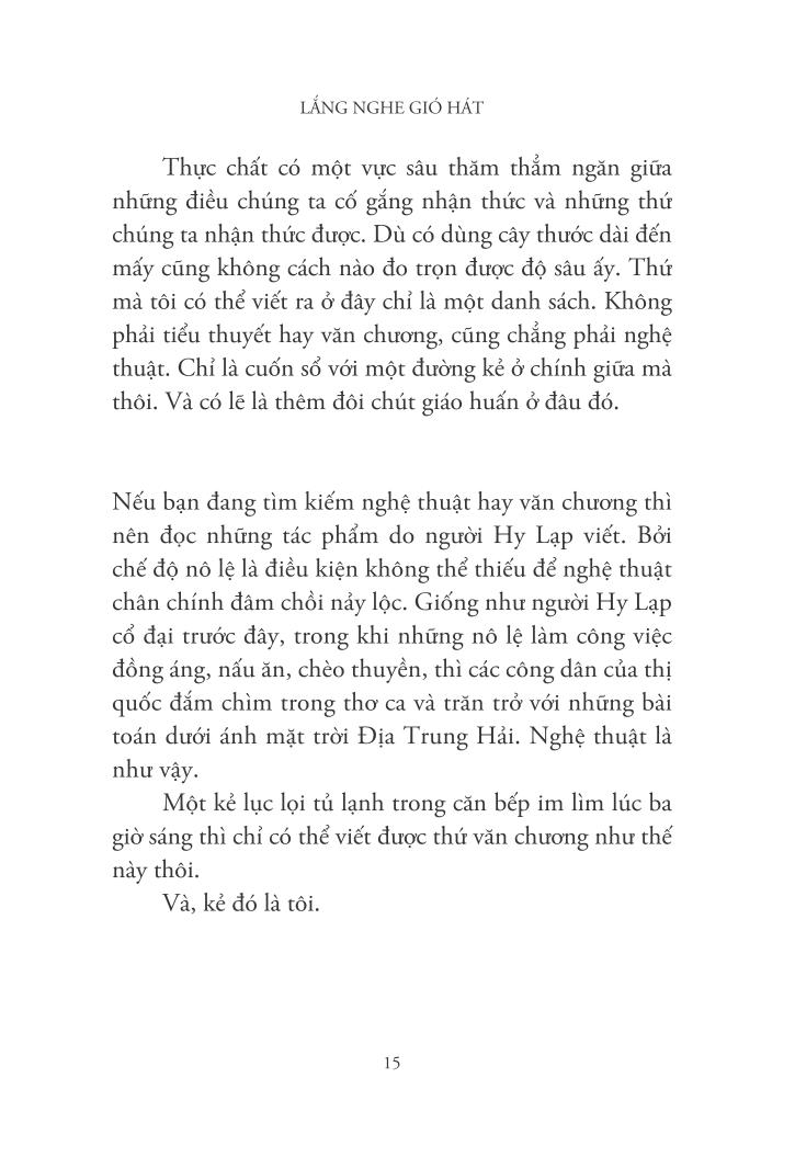 lắng nghe gió hát