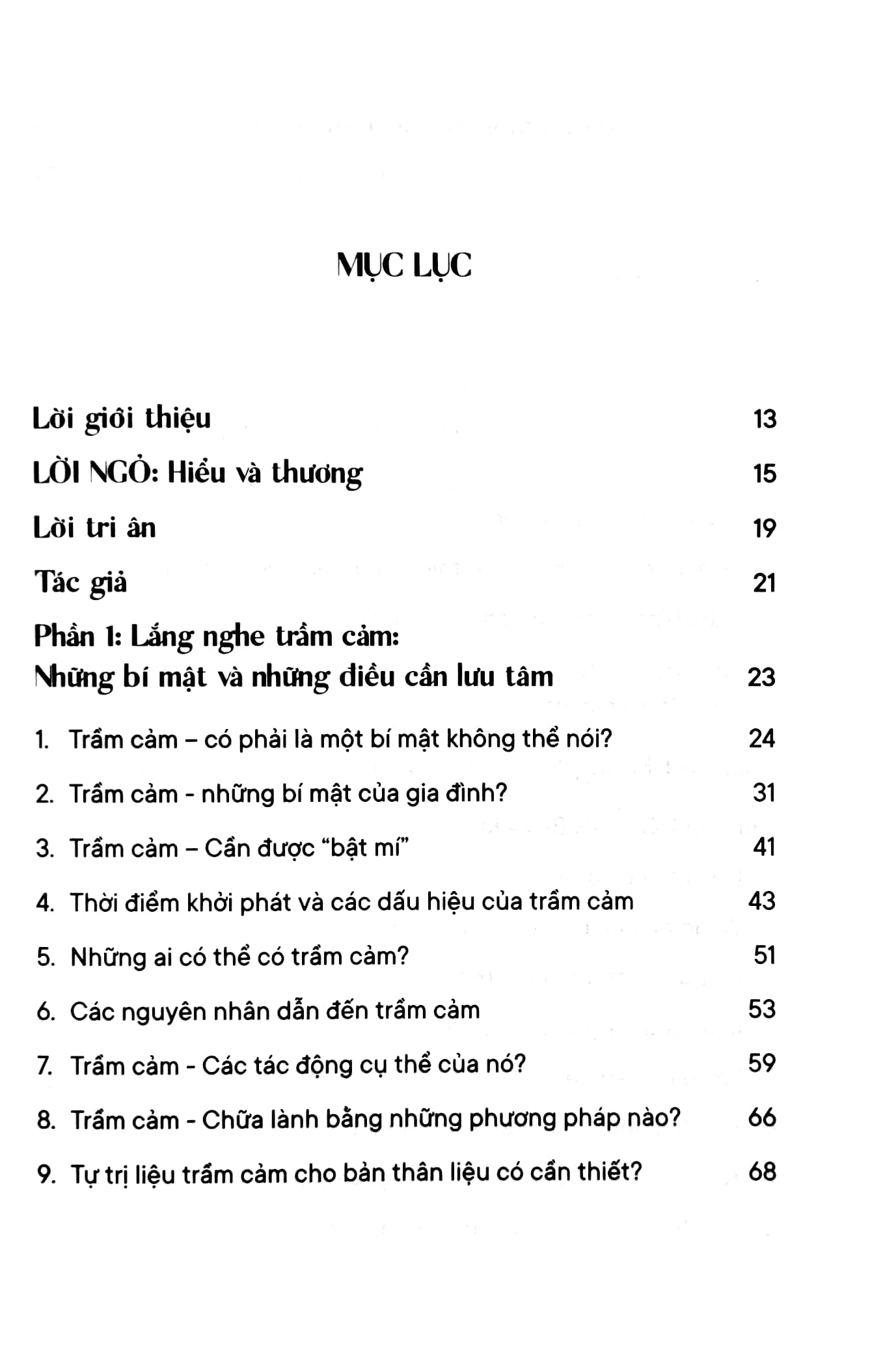 lắng nghe trầm cảm