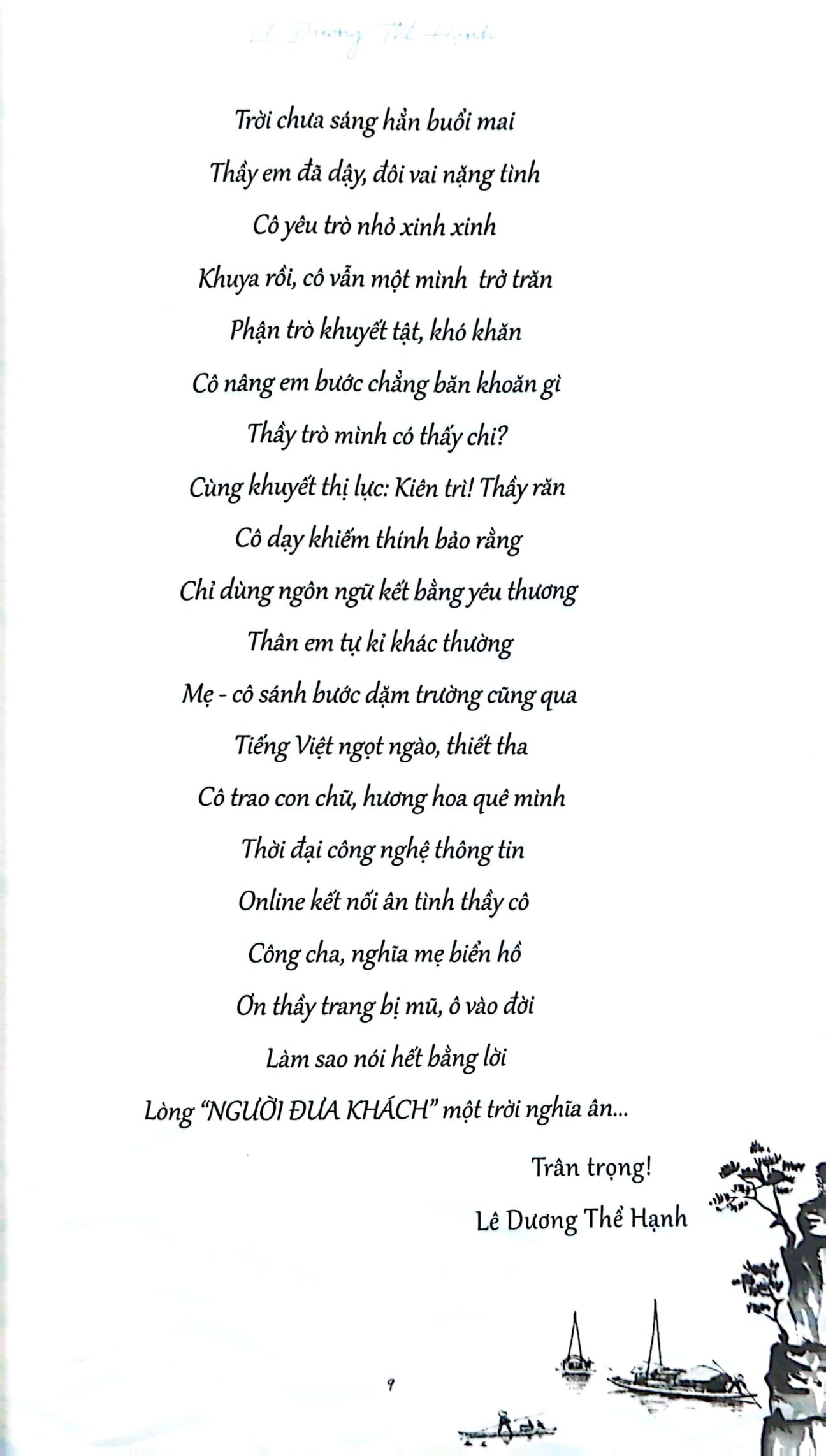 lặng thầm đưa khách sang sông