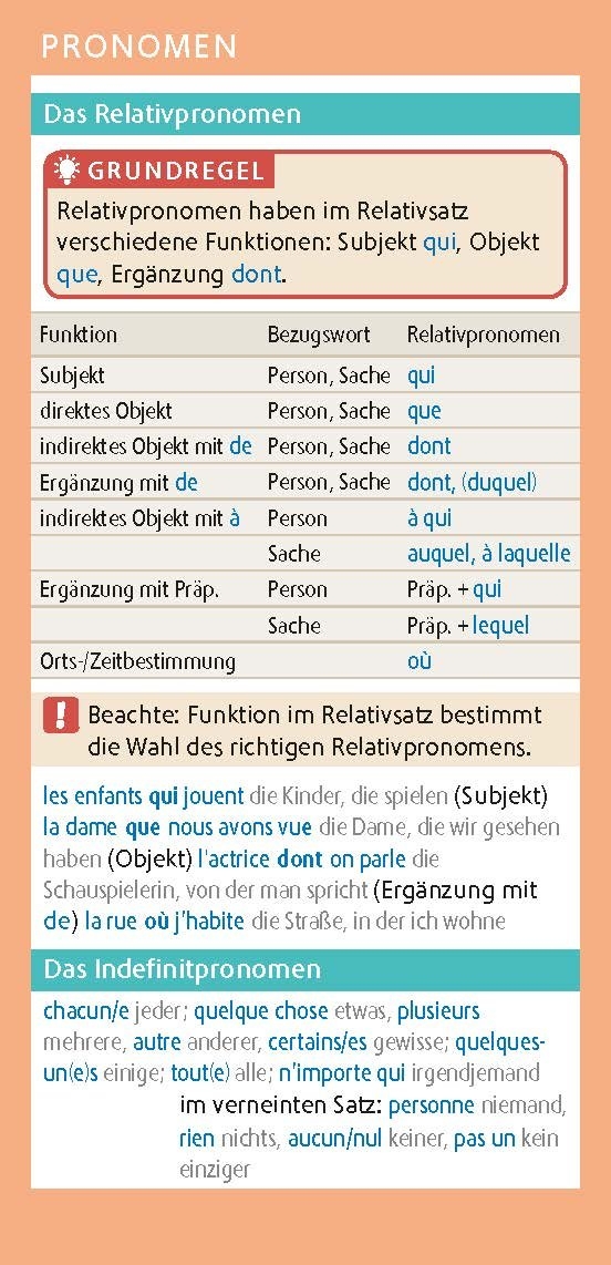 langenscheidt go smart grammatik französisch - fächer