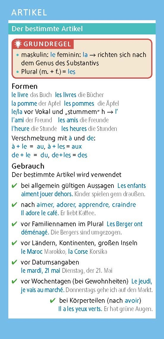 langenscheidt go smart grammatik französisch - fächer
