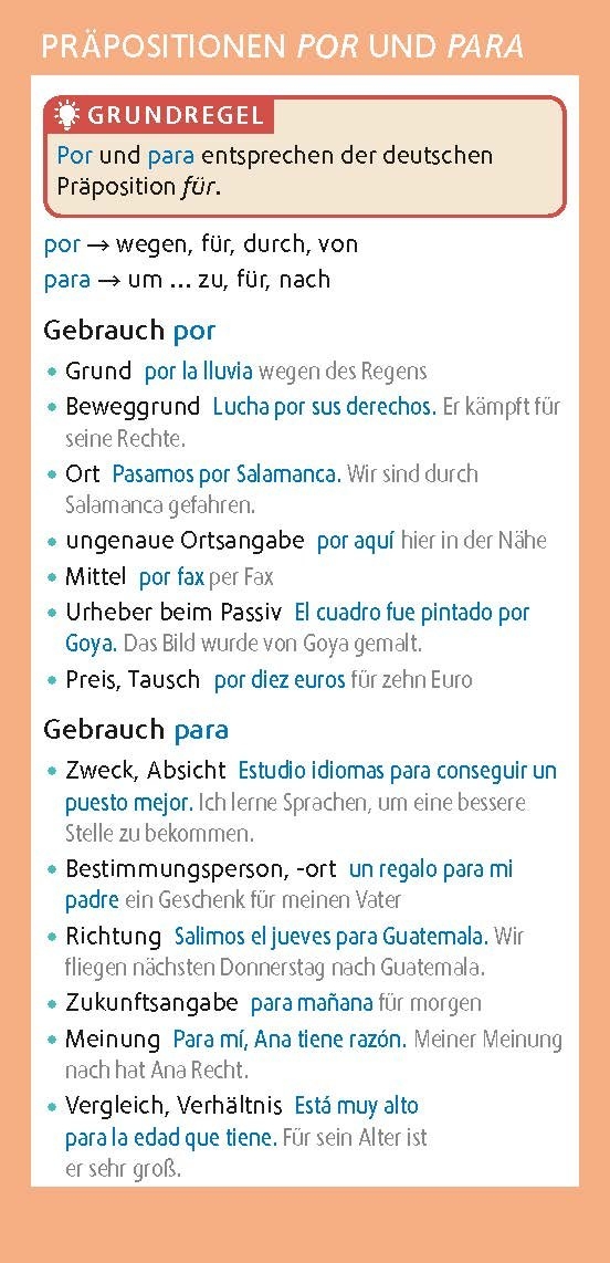 langenscheidt go smart grammatik spanisch - fächer