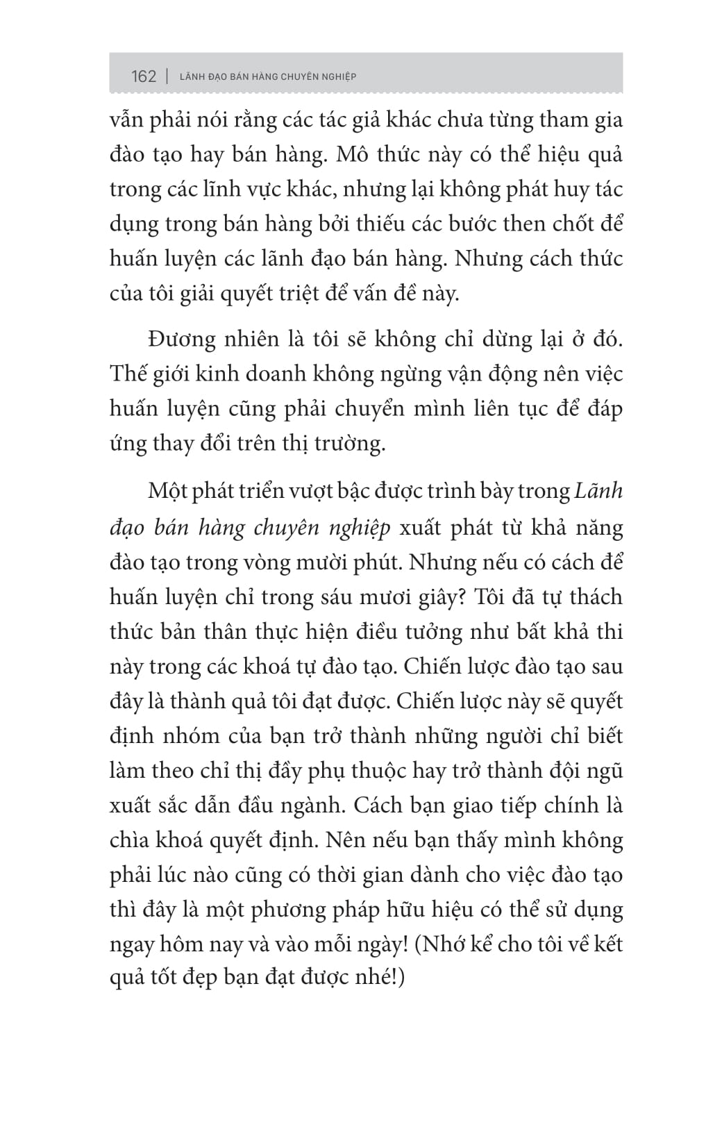 lãnh đạo bán hàng chuyên nghiệp - bí quyết xây dựng đội nhóm bán hàng - bất khả chiến bại