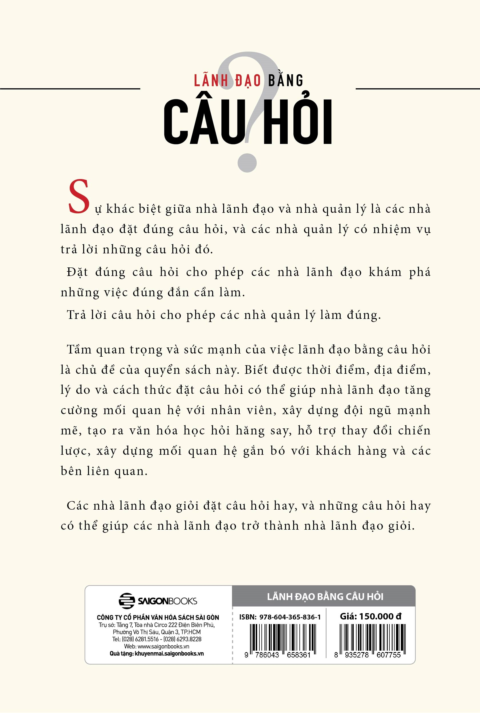 lãnh đạo bằng câu hỏi (tái bản 2022)