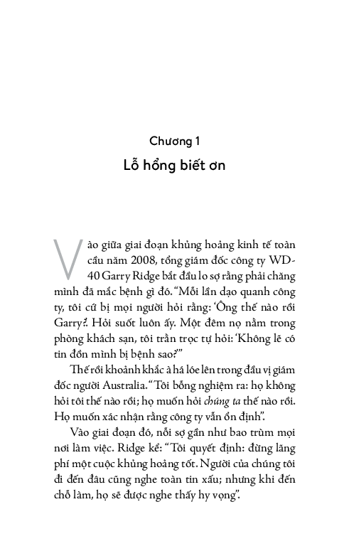 lãnh đạo bằng lòng biết ơn