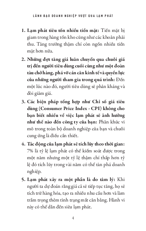 lãnh đạo doanh nghiệp vượt qua lạm phát