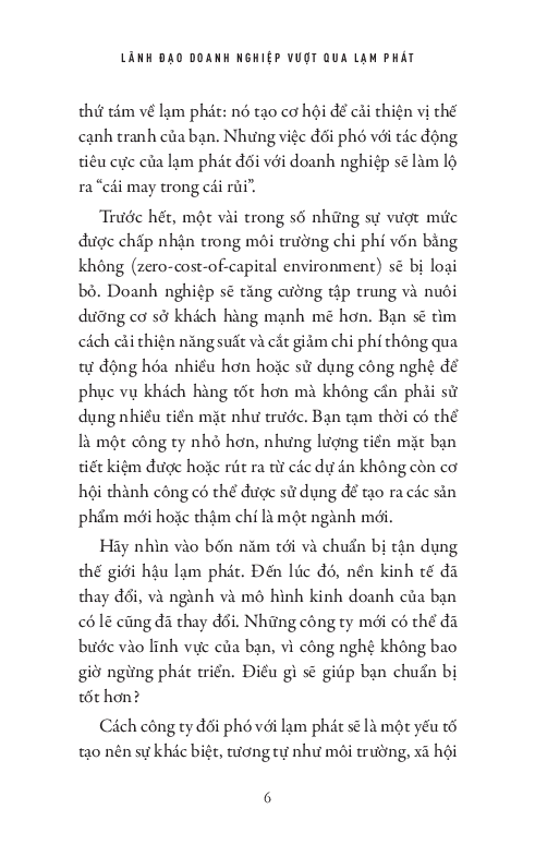 lãnh đạo doanh nghiệp vượt qua lạm phát