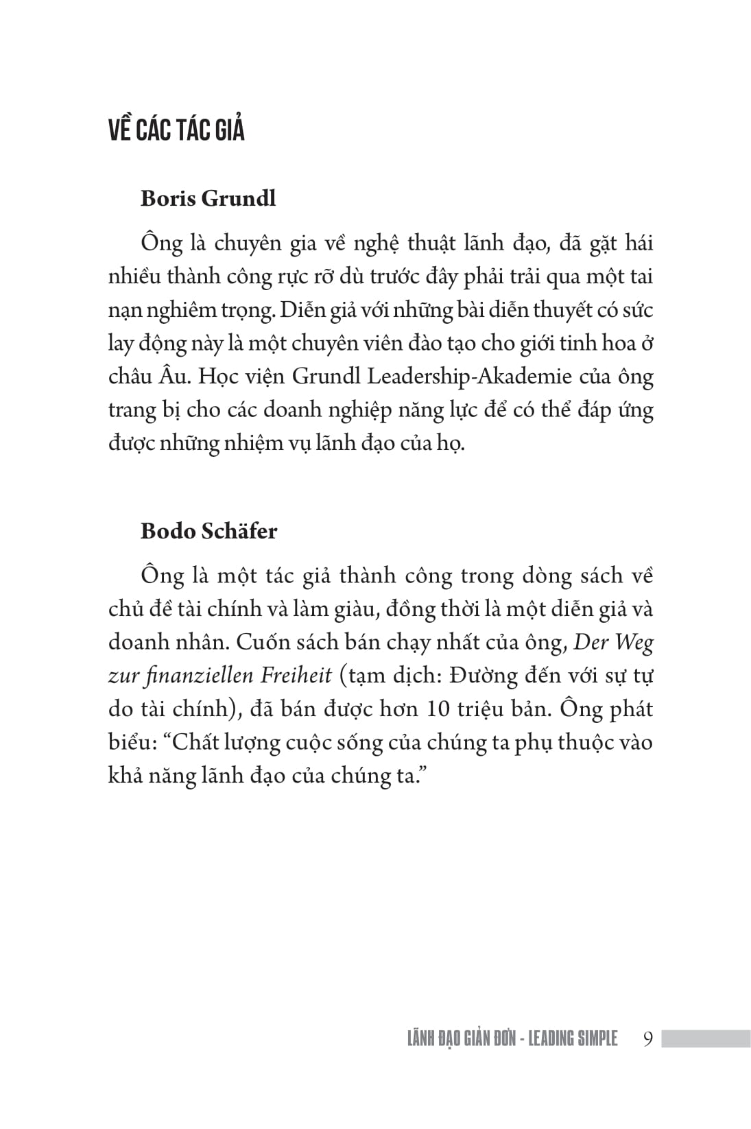 lãnh đạo giản đơn (leading simple)