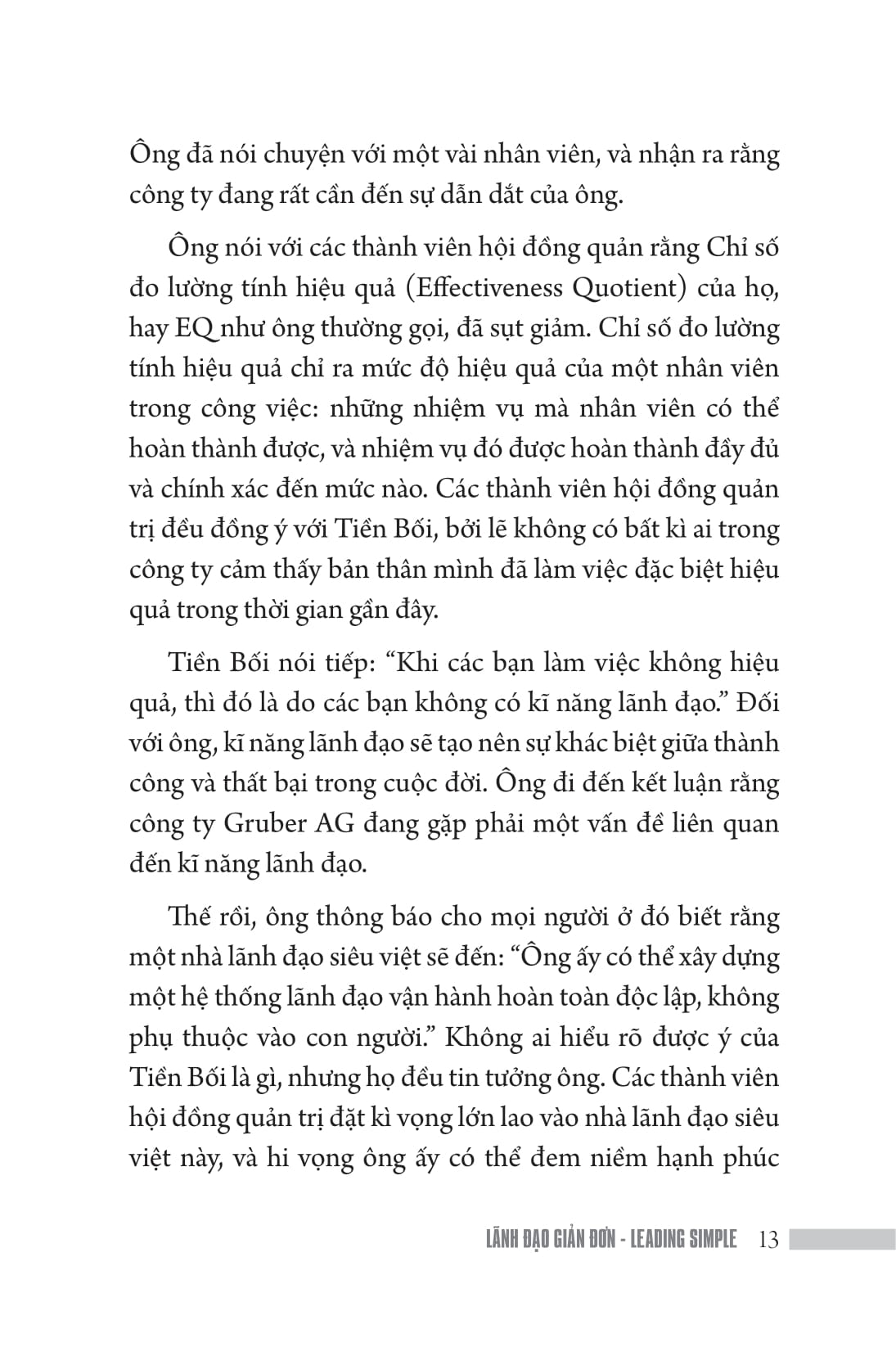 lãnh đạo giản đơn (leading simple)