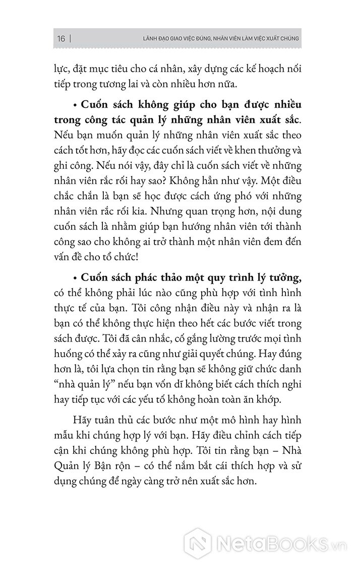 lãnh đạo giao việc đúng, nhân viên làm việc xuất chúng