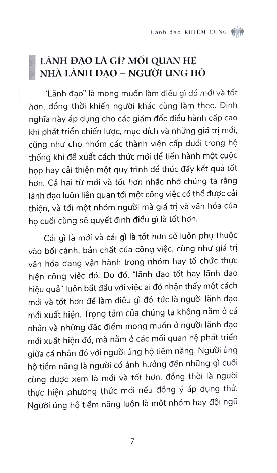 lãnh đạo khiêm cung - humble leader