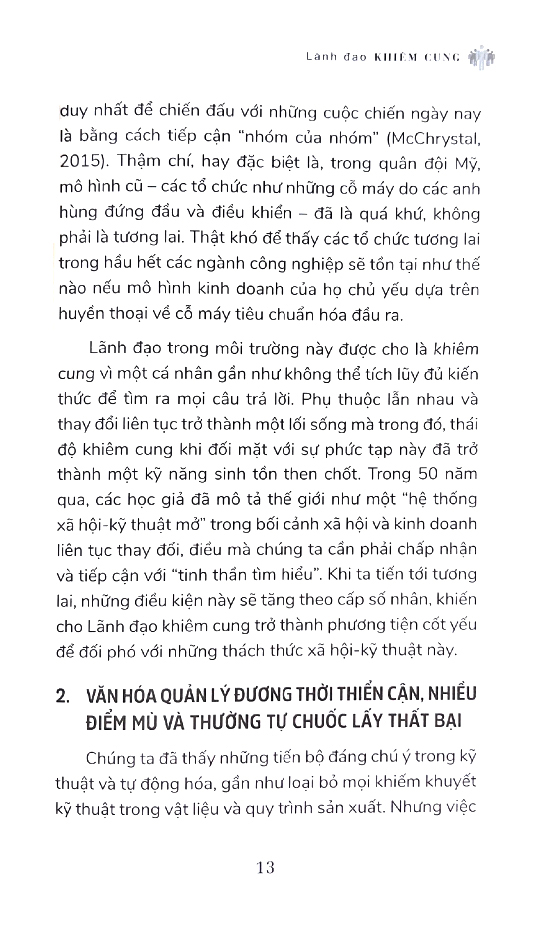 lãnh đạo khiêm cung - humble leader