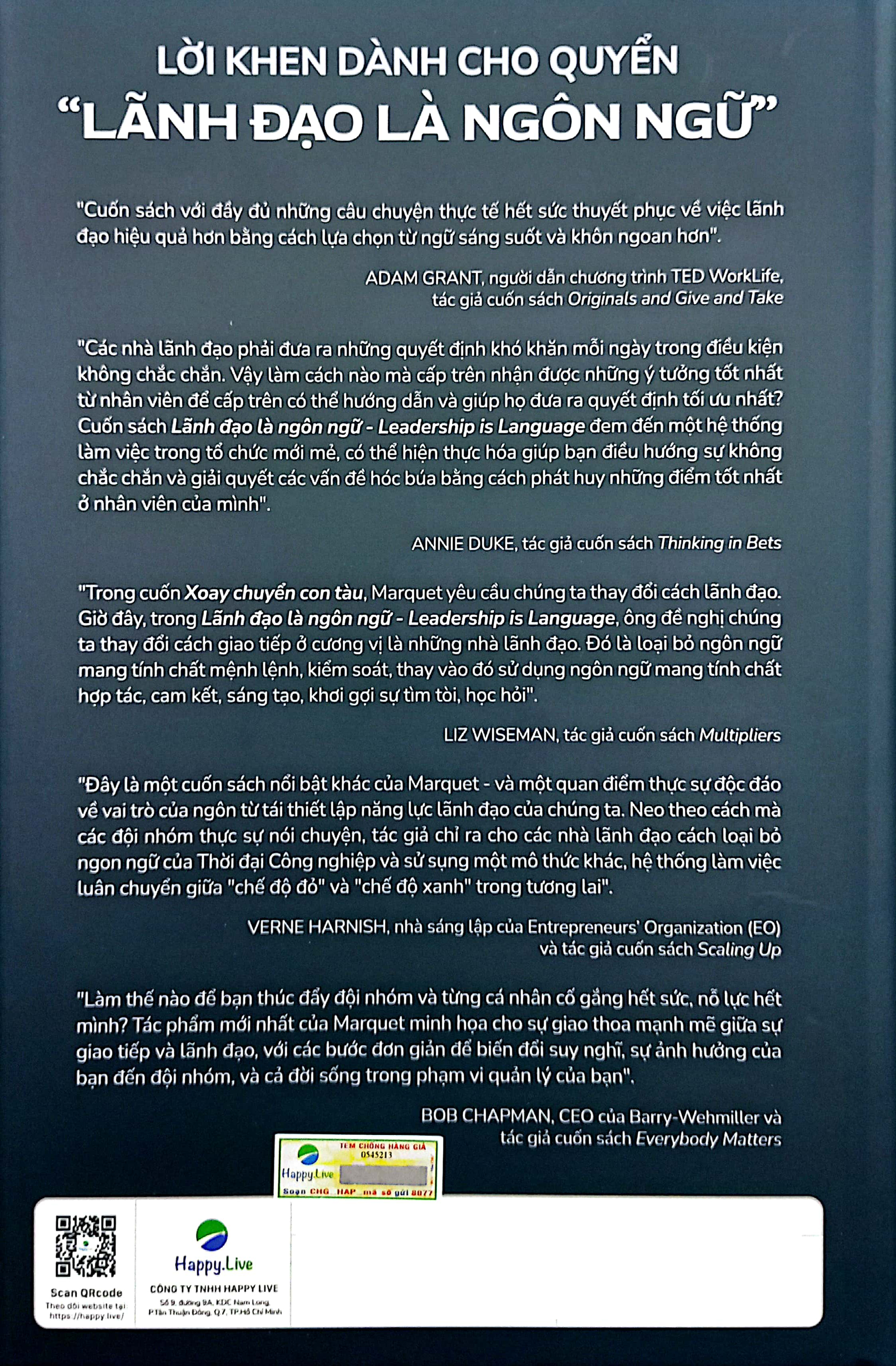 lãnh đạo là ngôn ngữ - leadership is language