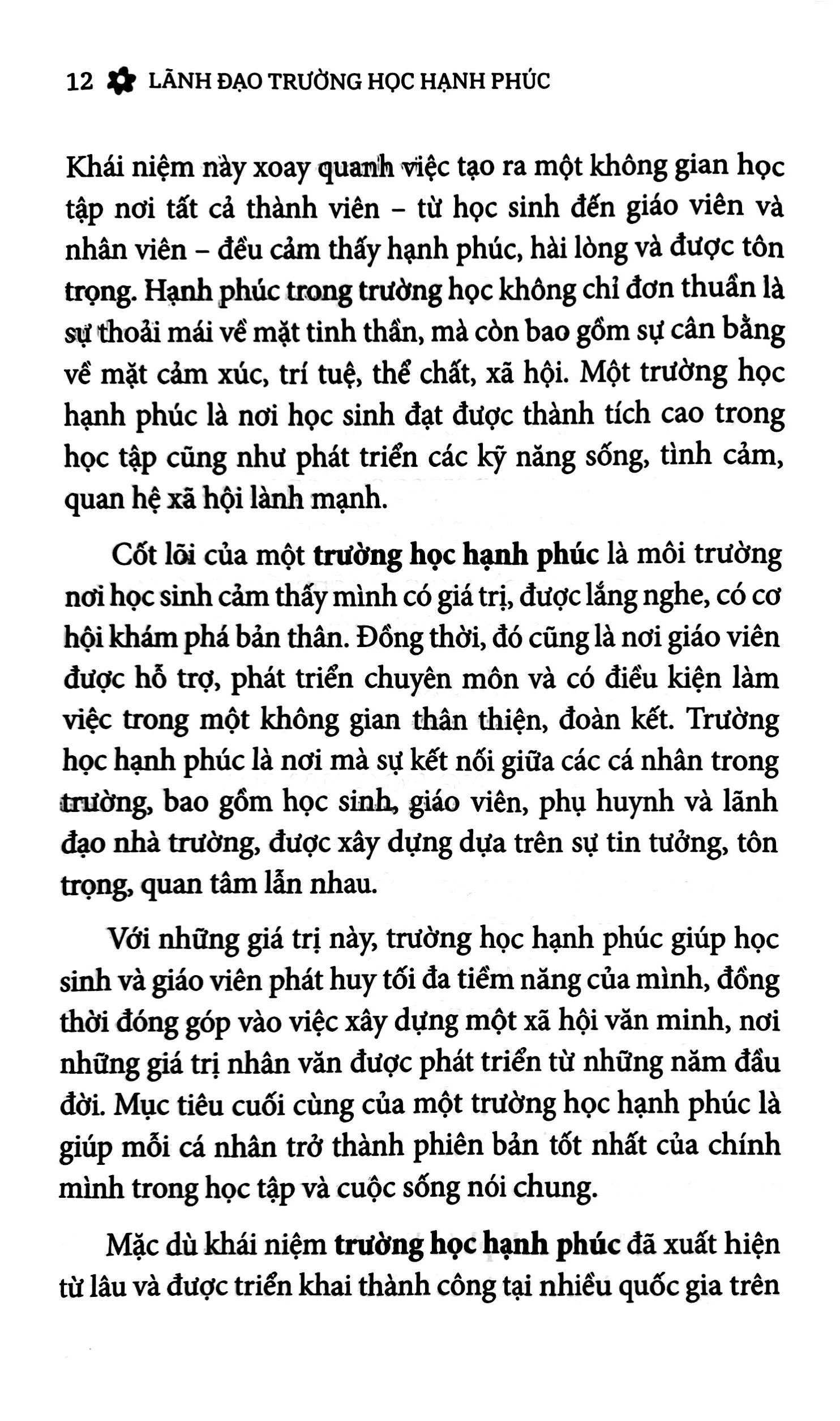 lãnh đạo trường học hạnh phúc