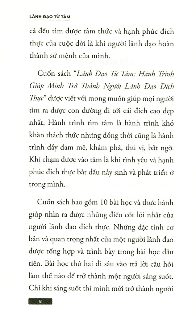 lãnh đạo từ tâm - hành trình giúp mình trở thành người lãnh đạo đích thực