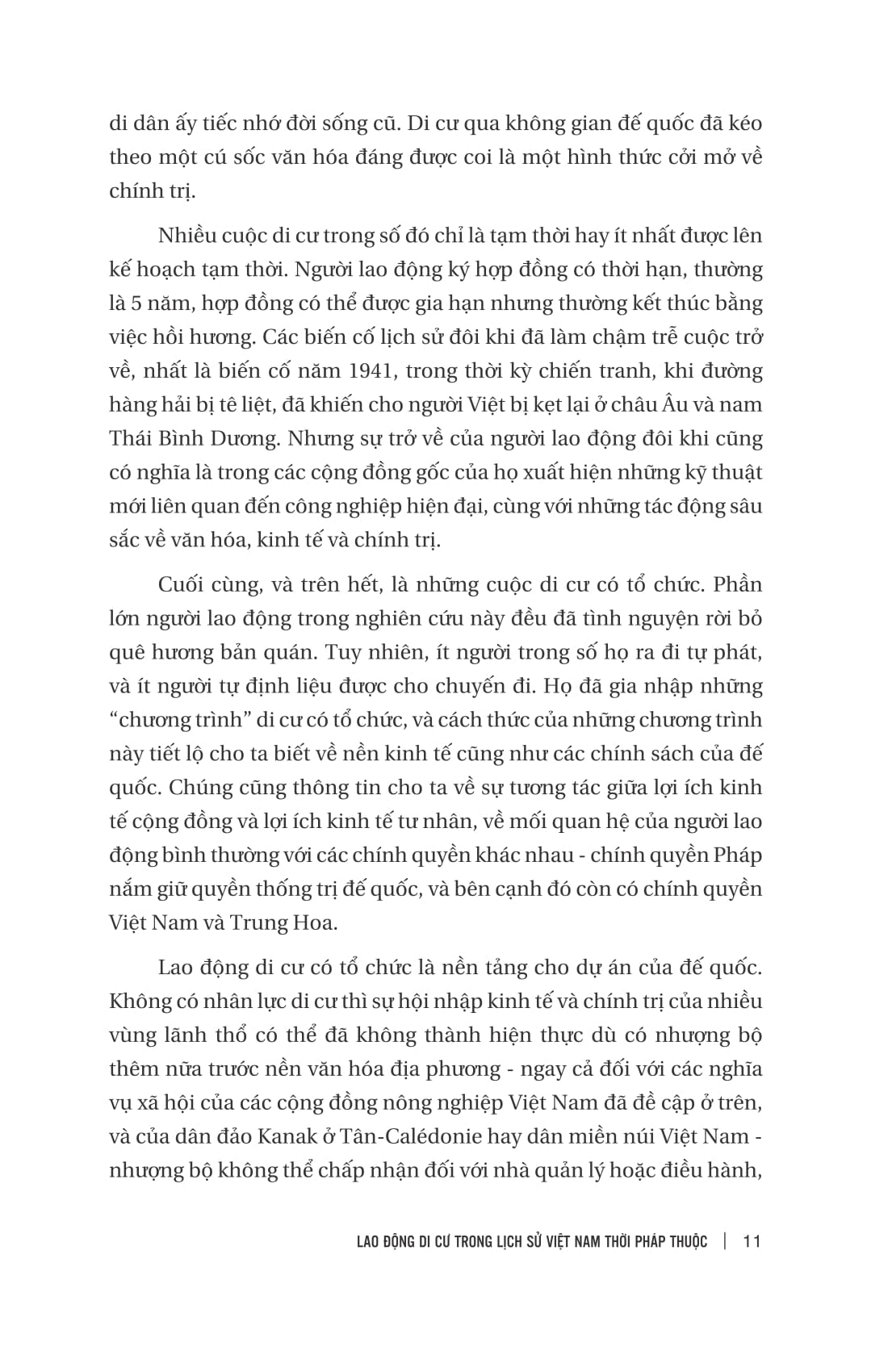 lao động di cư trong lịch sử việt nam thời pháp thuộc