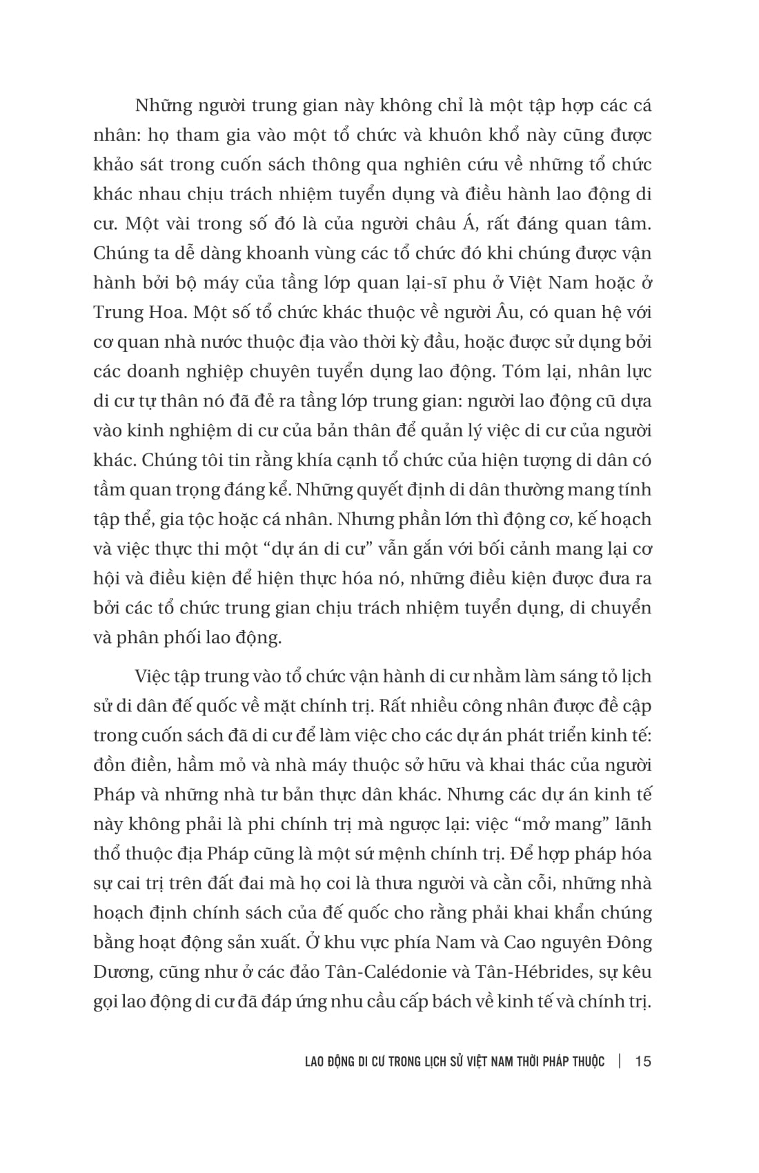 lao động di cư trong lịch sử việt nam thời pháp thuộc