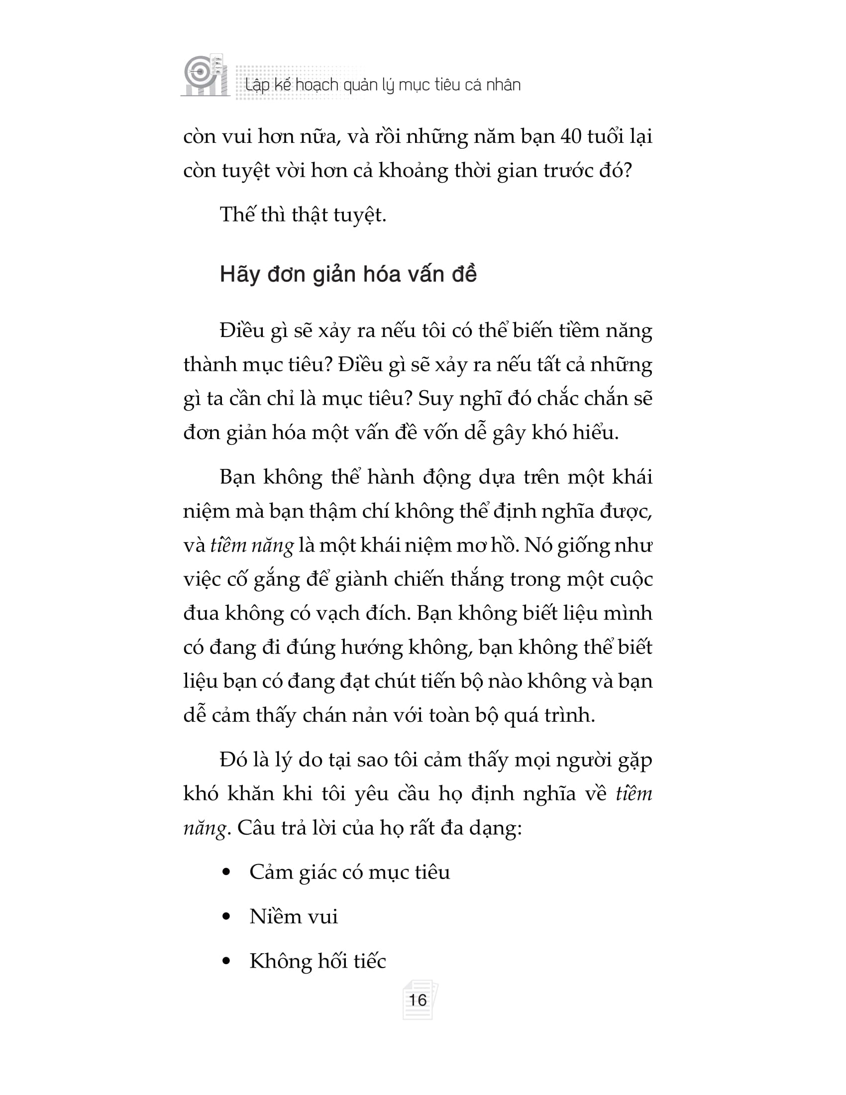 lập kế hoạch quản lý mục tiêu cá nhân