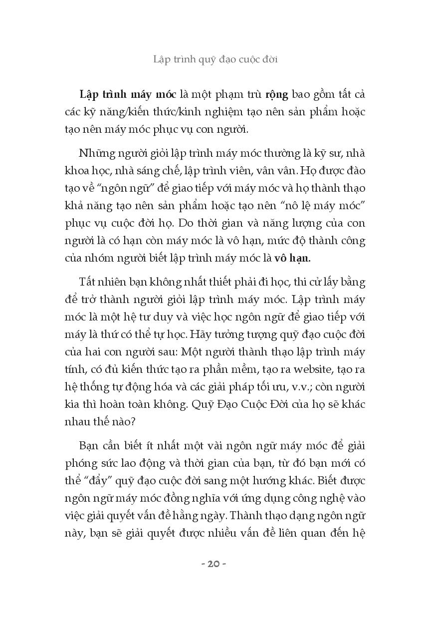 lập trình quỹ đạo cuộc đời