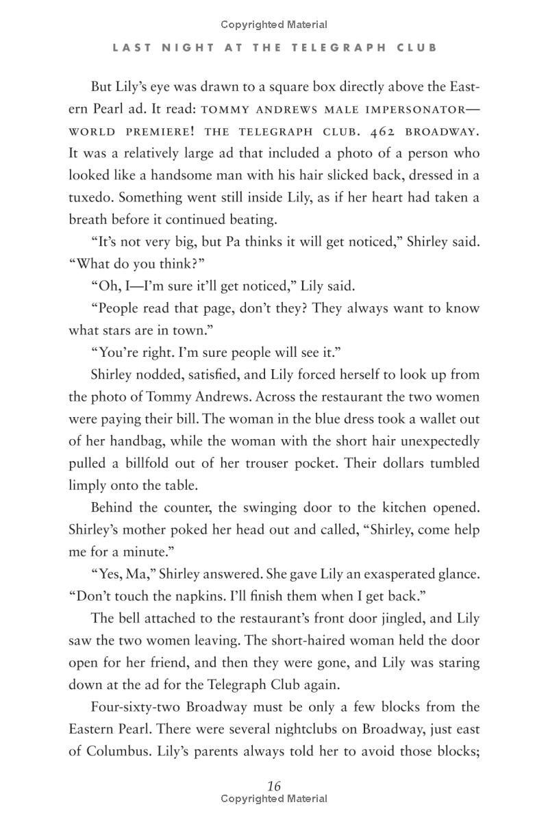 last night at the telegraph club