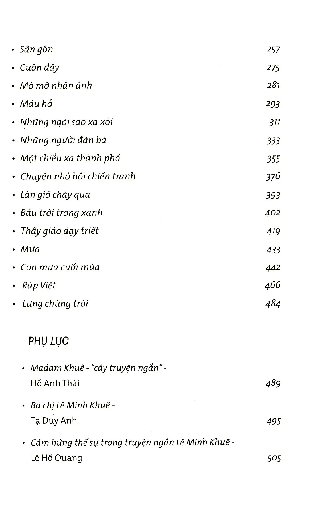 lê minh khuê - tuyển tập truyện ngắn