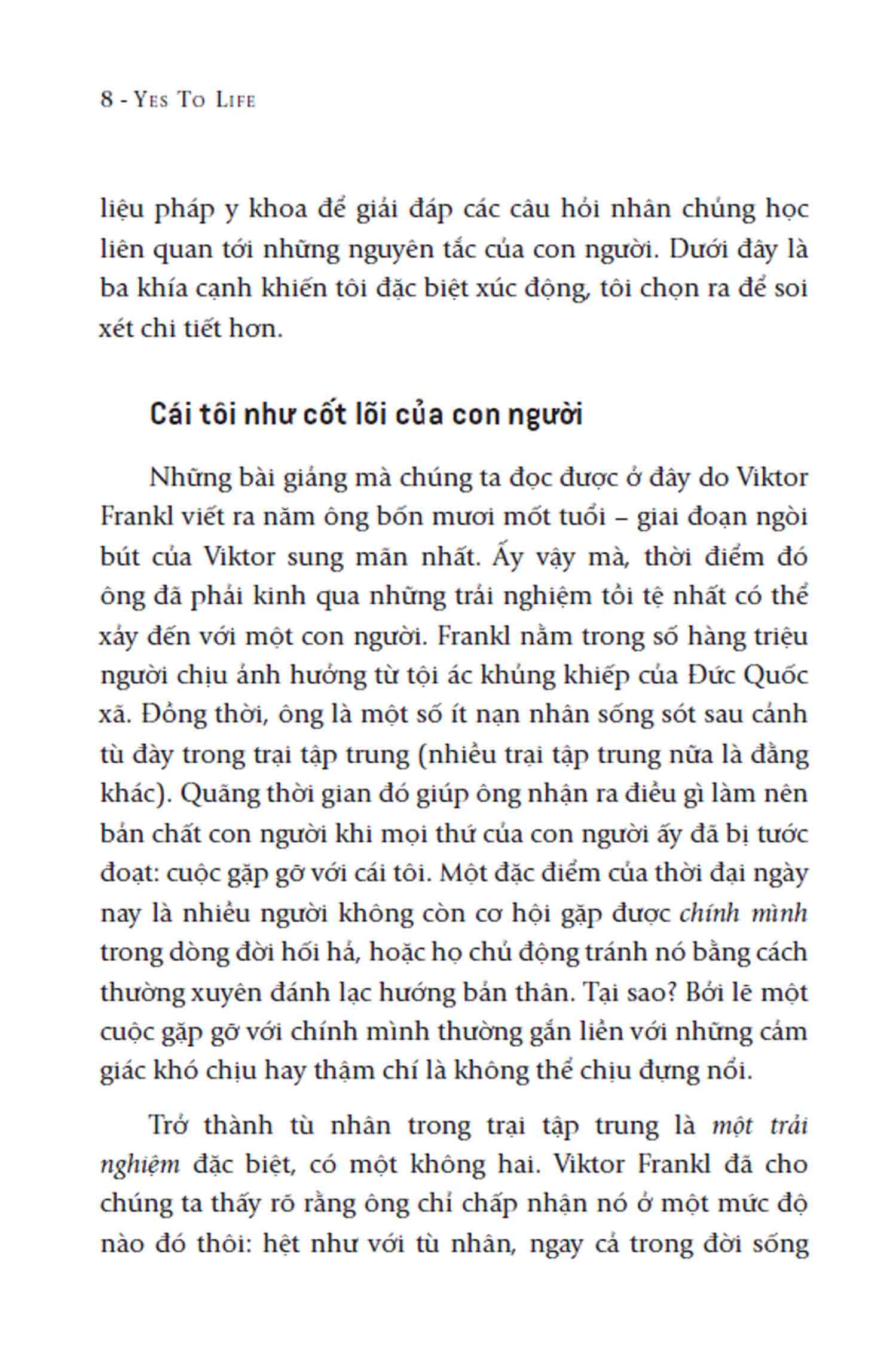 lẽ sống - yes to life in spite of everything