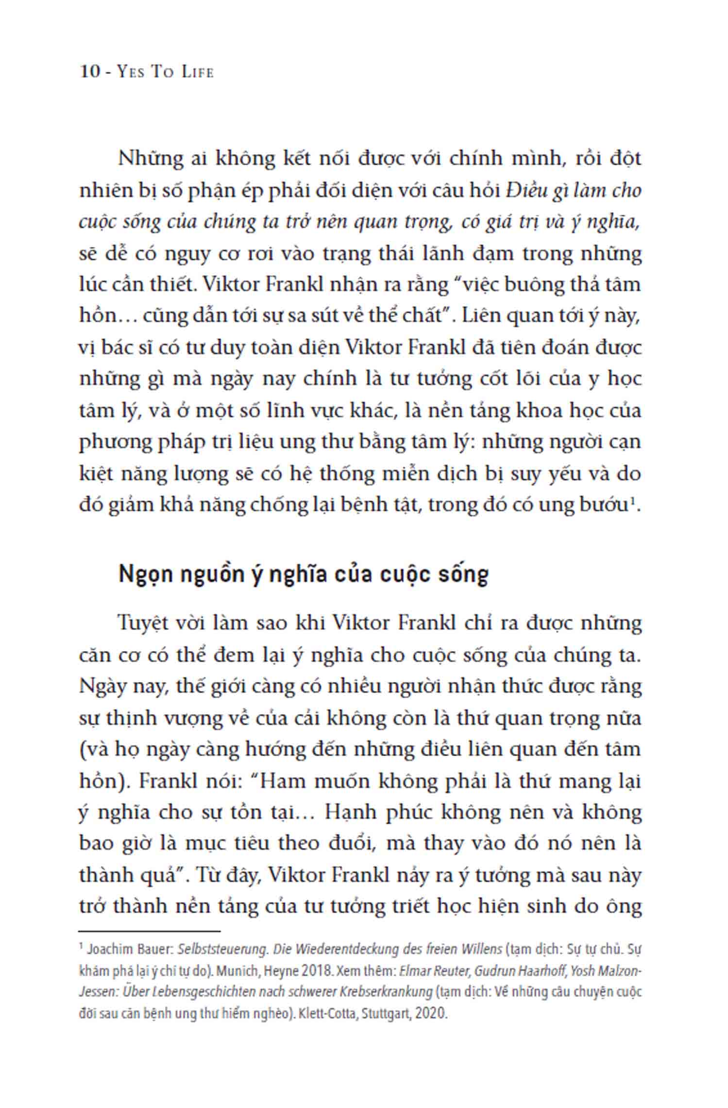 lẽ sống - yes to life in spite of everything
