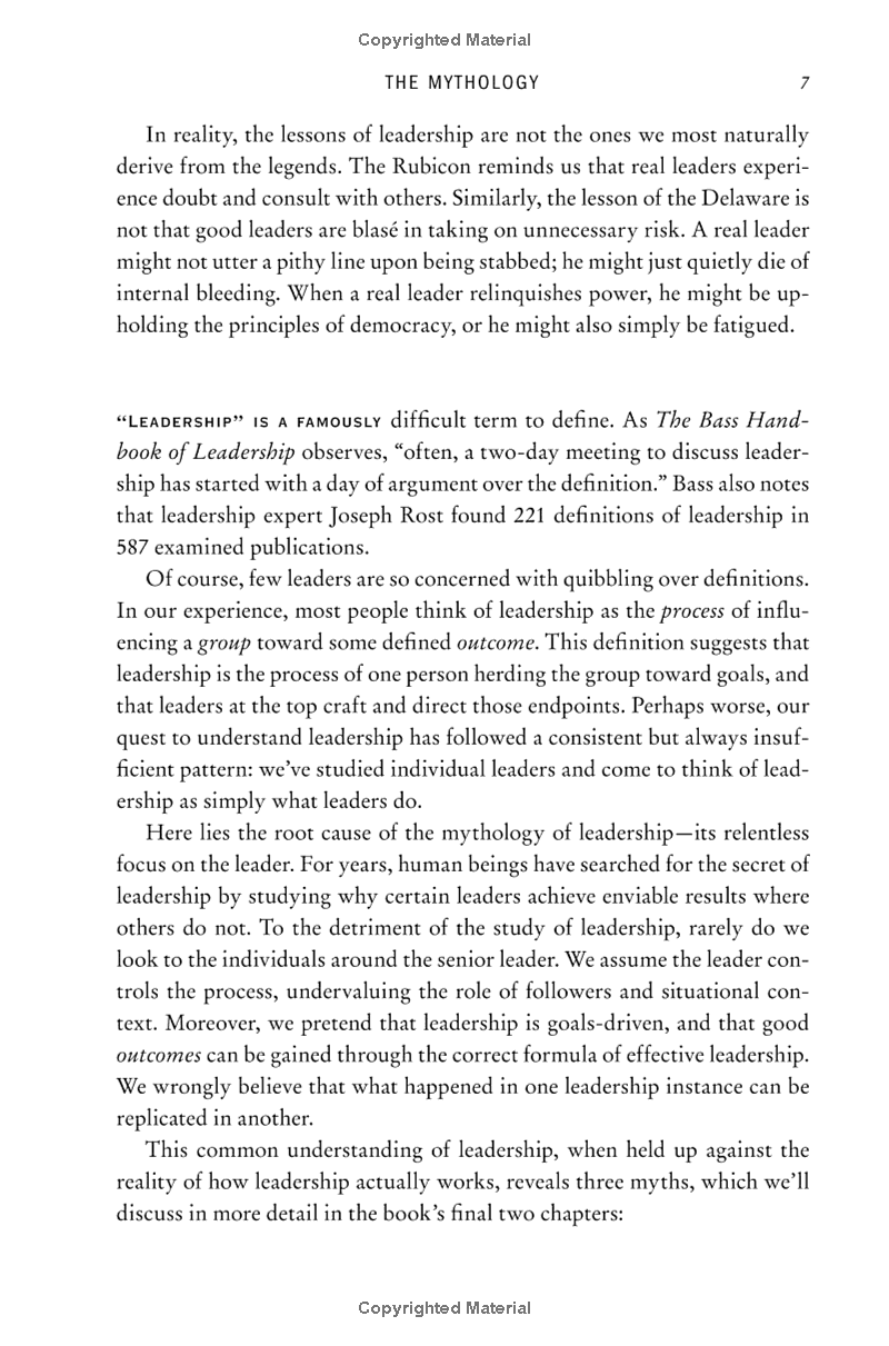 leaders: myth and reality