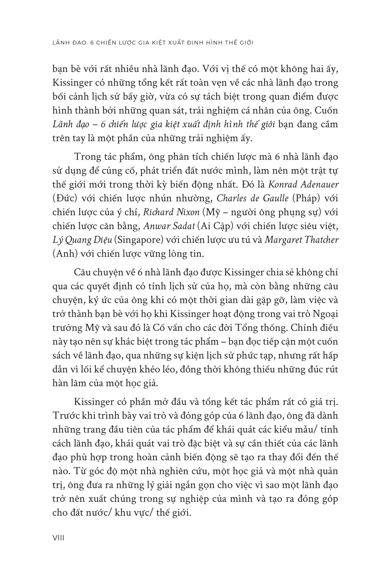 leadership - lãnh đạo - 6 chiến lược gia kiệt xuất định hình thế giới - bìa cứng