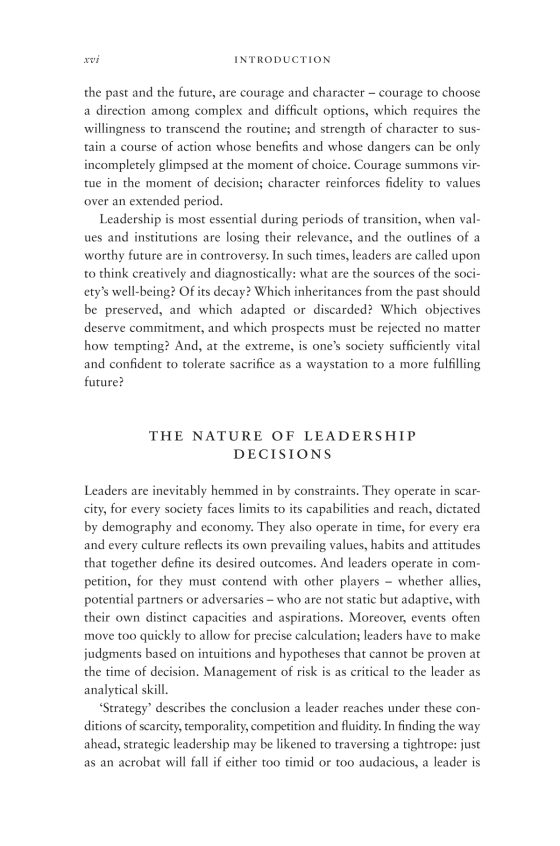 Leadership: Six Studies In World Strategy