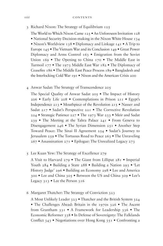 Leadership: Six Studies In World Strategy