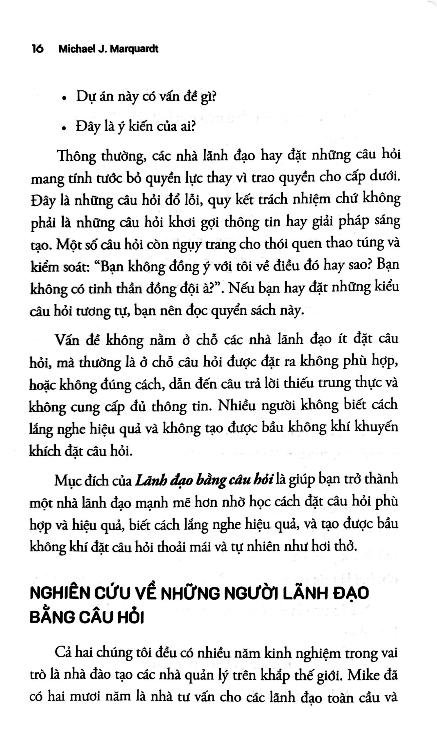 leading with questions - lãnh đạo bằng câu hỏi