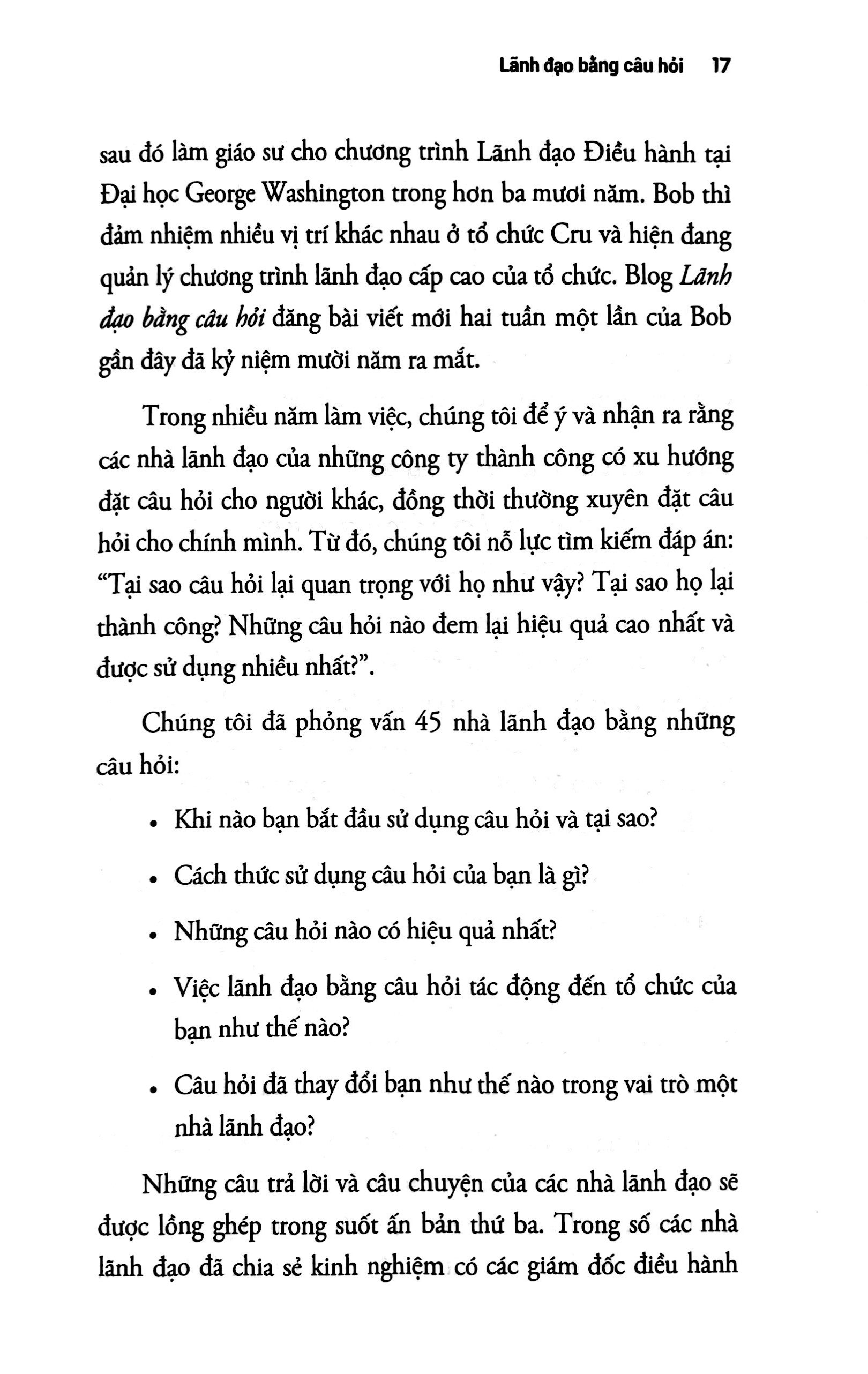 leading with questions - lãnh đạo bằng câu hỏi