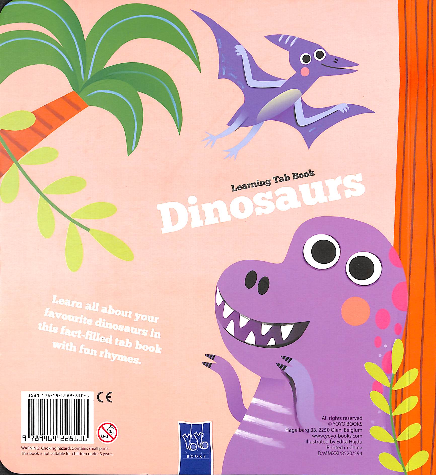 learning tab book: dinosaurs