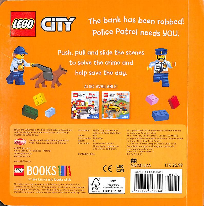 lego® city. police patrol: a push, pull and slide book