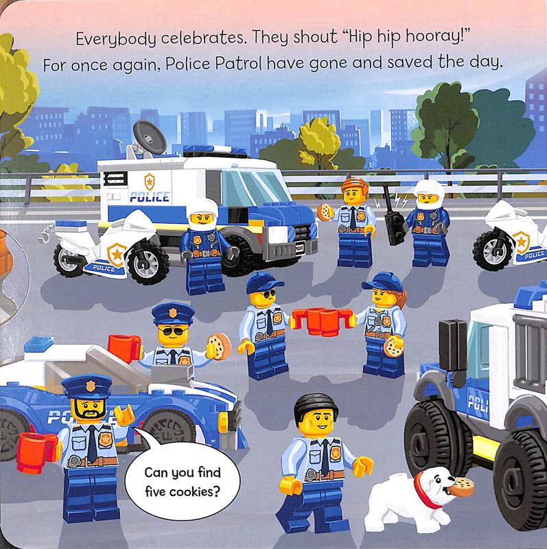 lego® city. police patrol: a push, pull and slide book