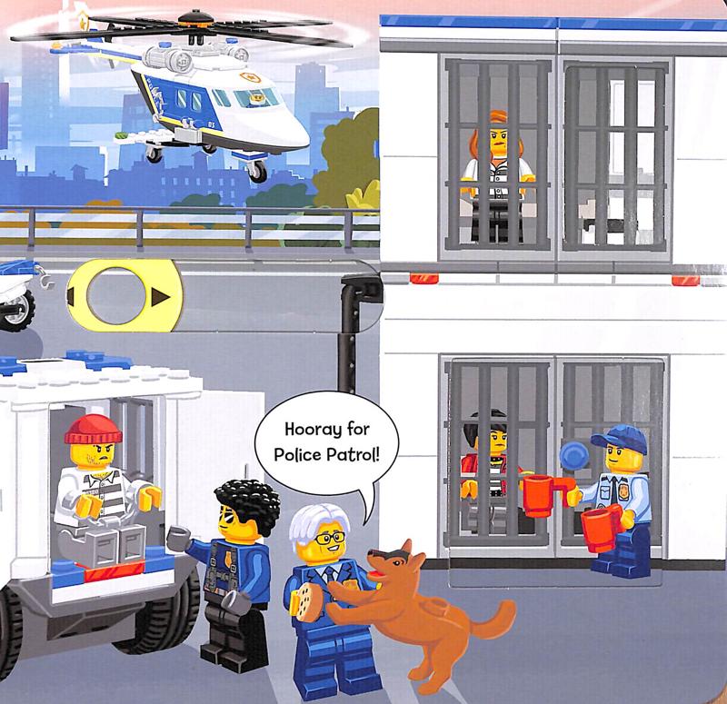 lego® city. police patrol: a push, pull and slide book
