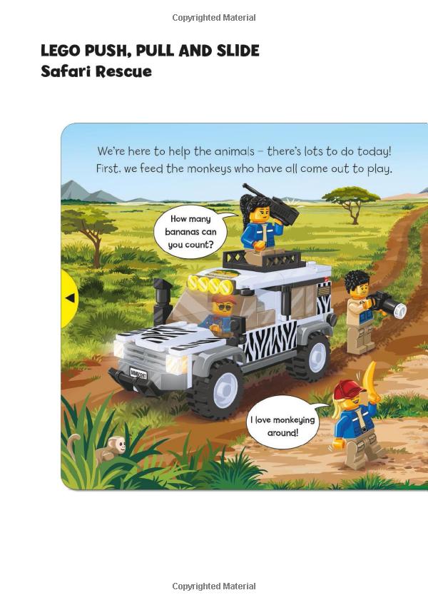 lego® city. safari rescue: a push, pull and slide book