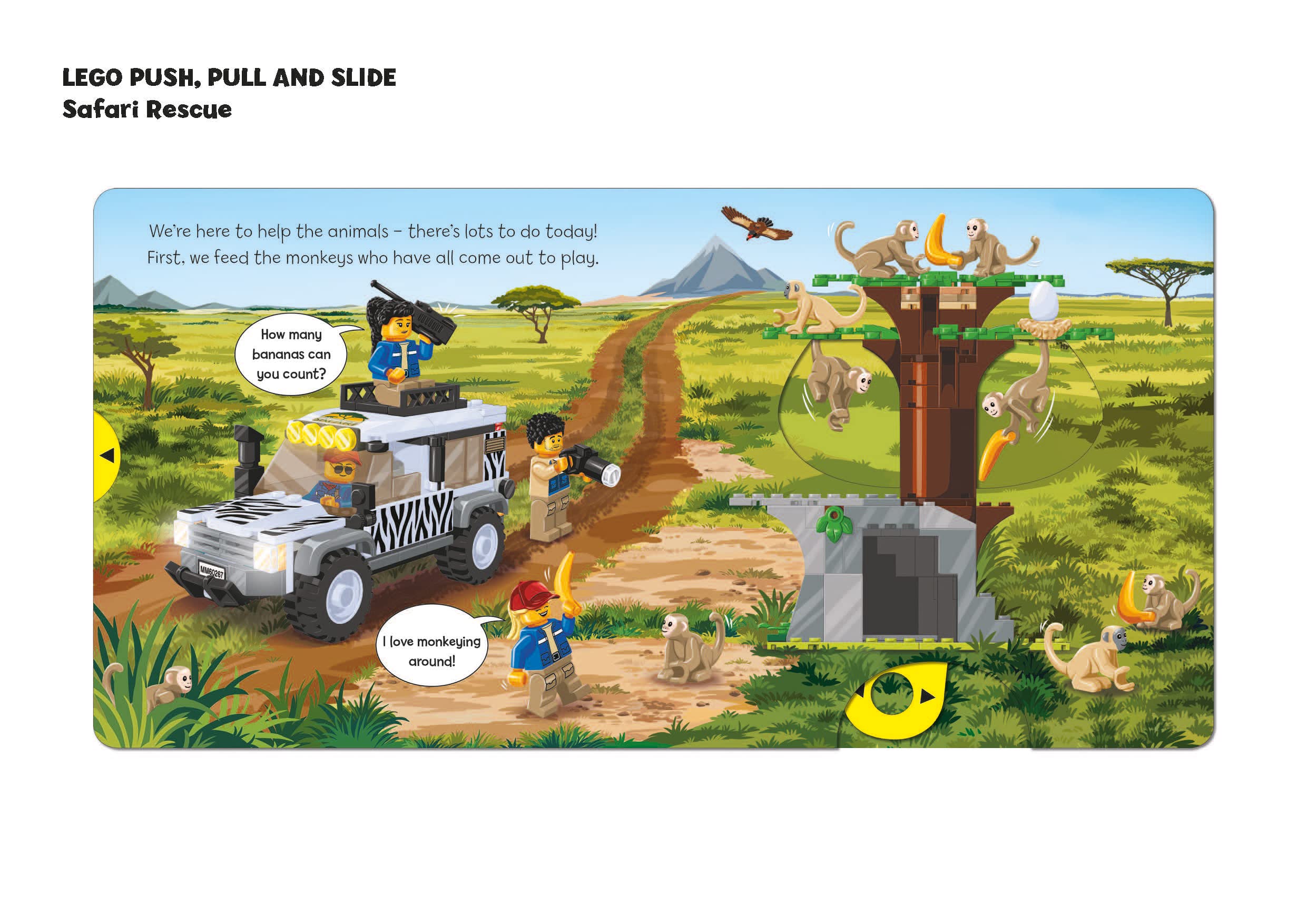 lego® city. safari rescue: a push, pull and slide book