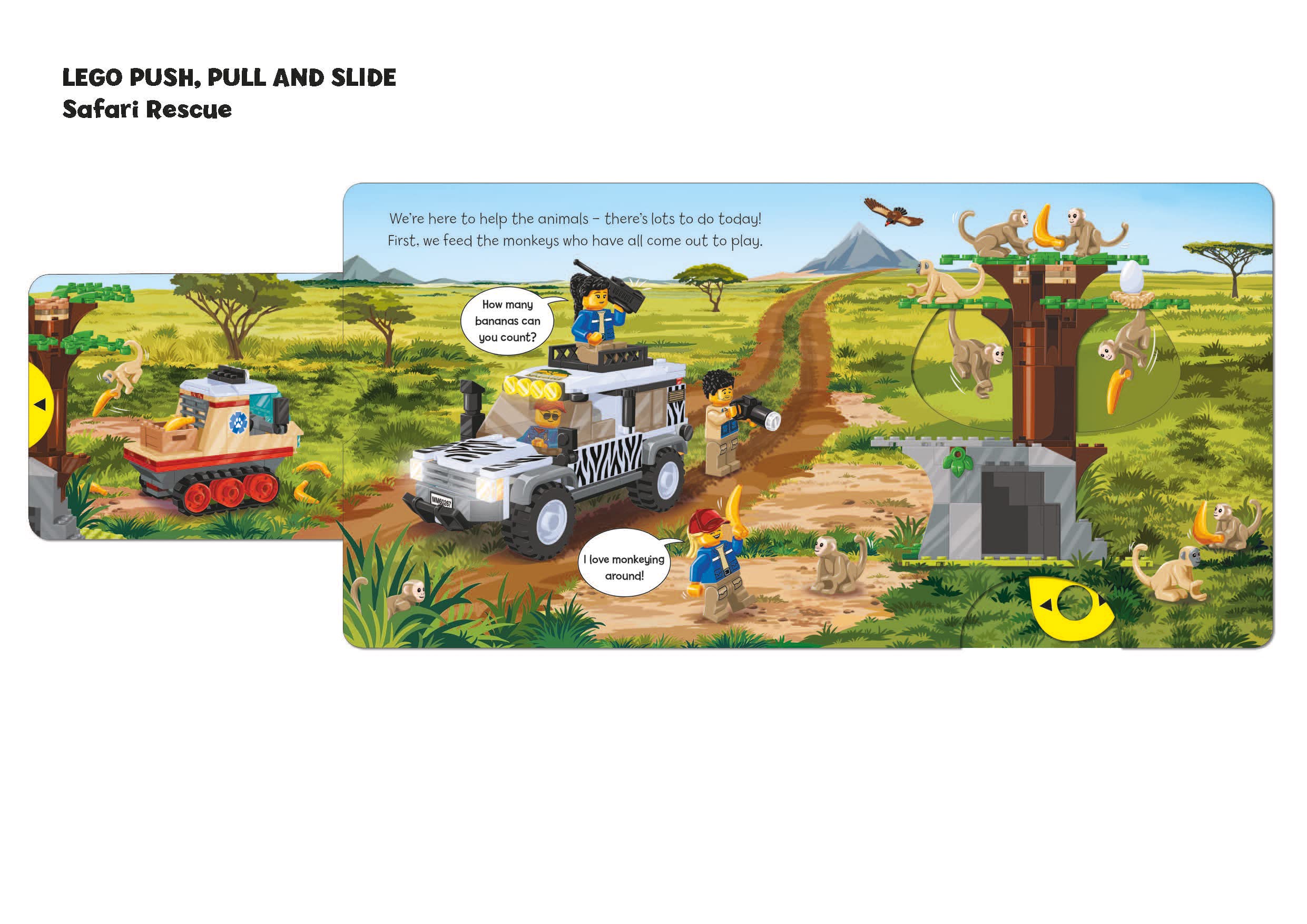 lego® city. safari rescue: a push, pull and slide book